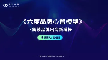 蔡佰强ppt《六度品牌心智模型，解读品牌出海新增长》